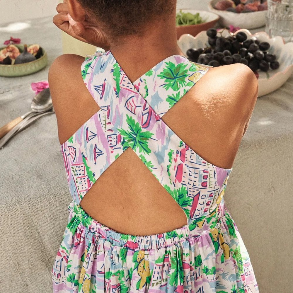 NWT Mini Boden Cross-Back Dress
